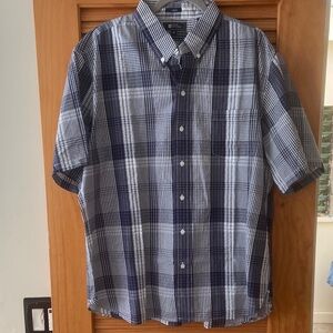 Reyn Spooner NWT Blue and White Plaid Shirt XL